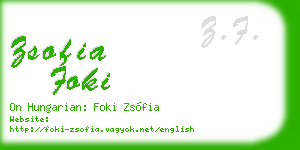 zsofia foki business card